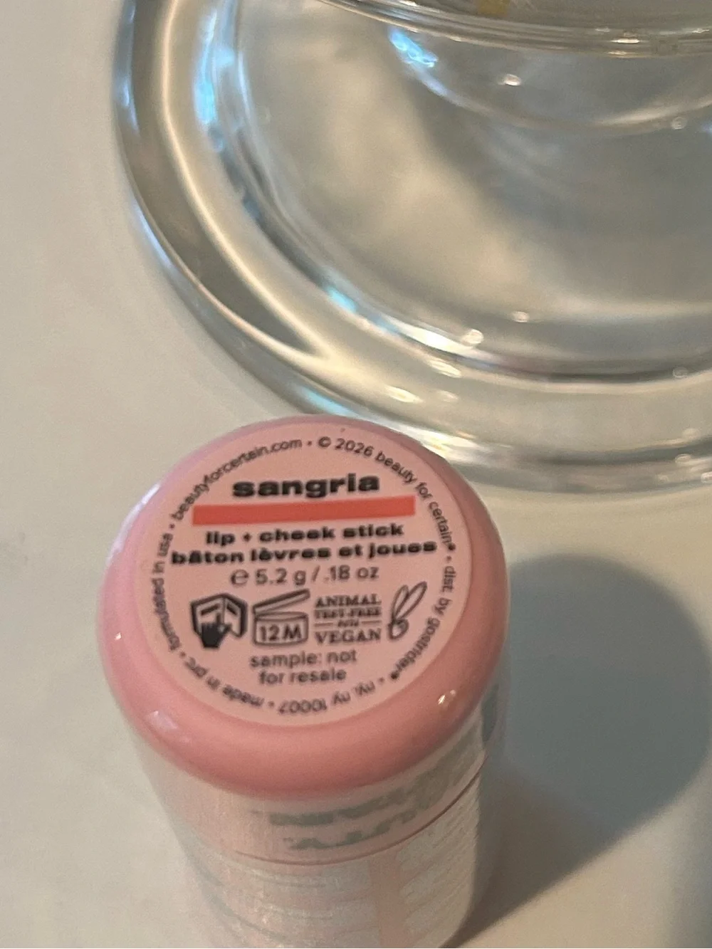 ✨ Beauty For Certain Lip + Cheek Stick | Sangria | Full Size | Factory Seaed